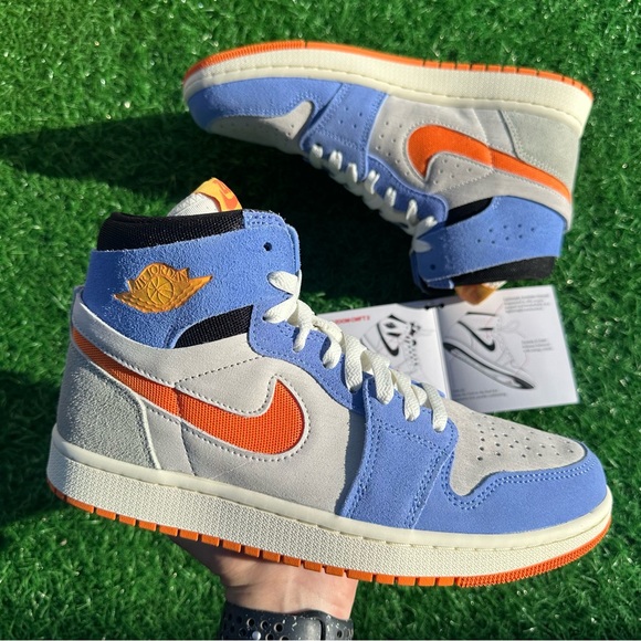 Jordan 1 High Zoom Air Comfort 2 Royal Pulse / Alpha Orange - Picture 10 of 12